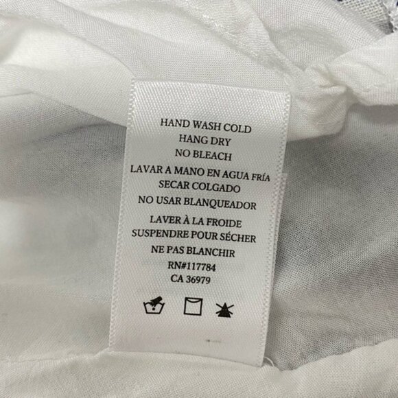 Rails Ashlyn Rio Stripe Top White with Blue Lines Size S — Linen Blend - Picture 9 of 9